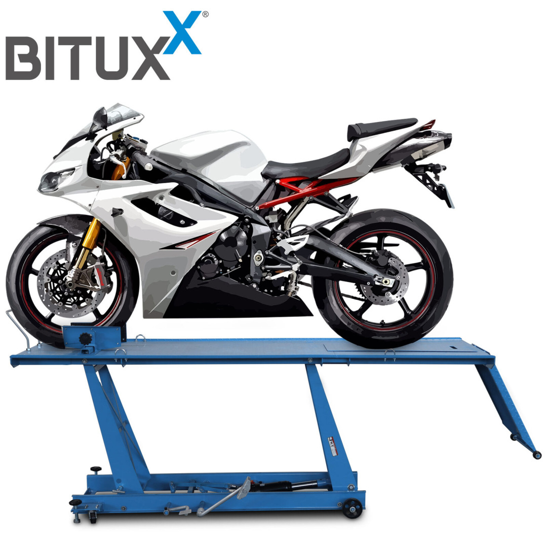 Nůžkový zvedák na motorku Hydraulický s nožní pumpou 464 kg Bitux MS19471